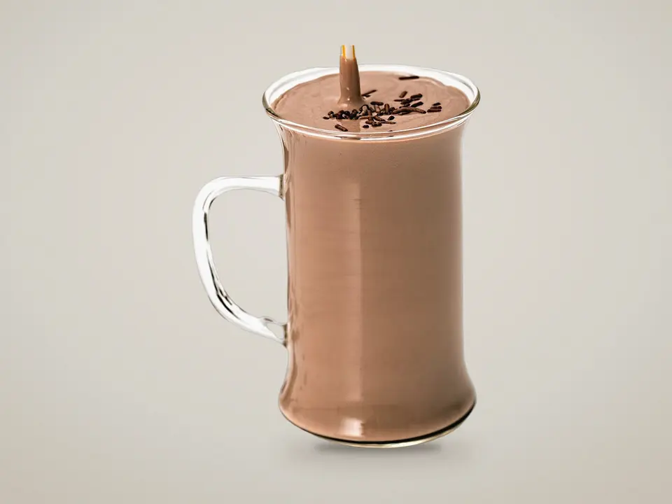 Verre de lait chocolaté